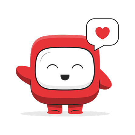 Das Maskottchen Pharmi winkt dem Betrachter zu und hat eine Sprechblase mit einem roten Herzen – das symbolisiert "Herzlich willkommen, da Kunden von Alliance Healthcare Deutschland jetzt auch auf iA.de zu finden sind.