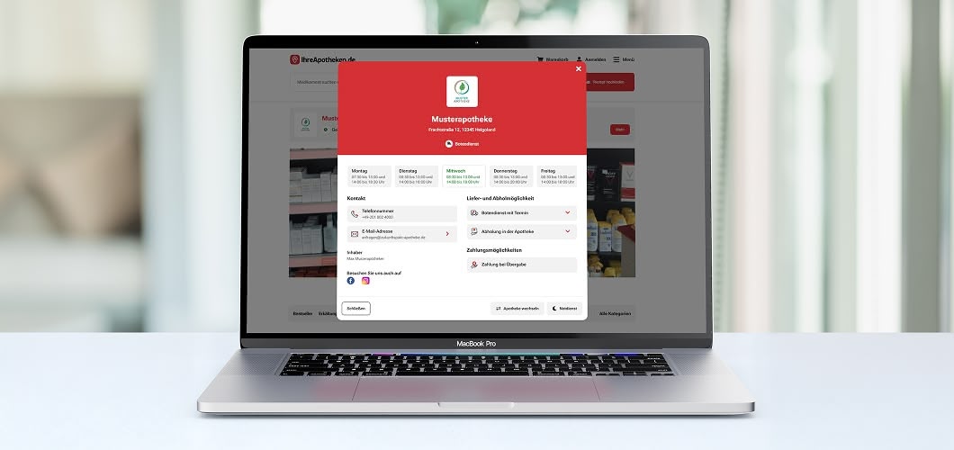 eigener apotheken auftritt